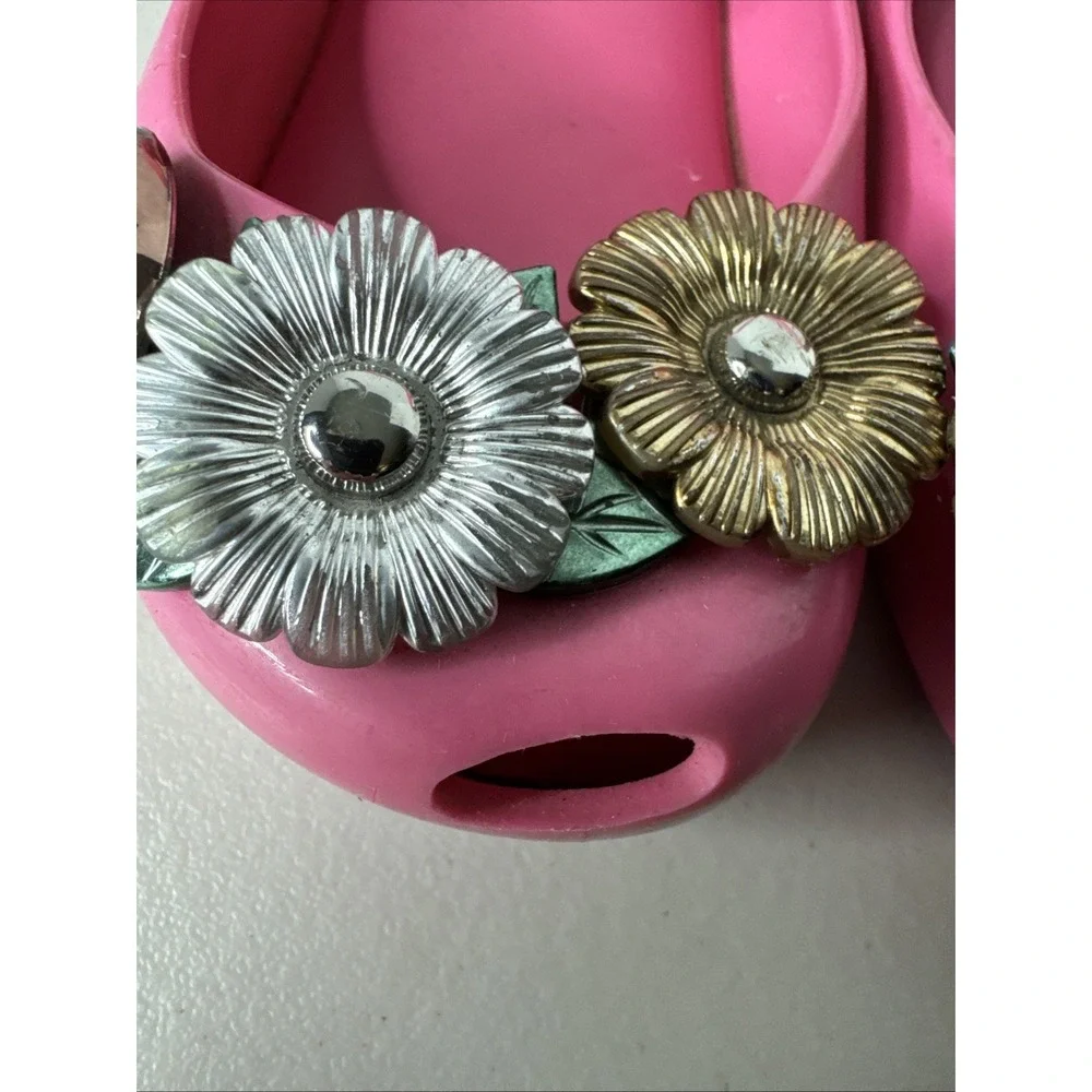 Mini Melissa Ultragirl Garden Pink Jelly Mary Jane Flower Ladybug Shoes